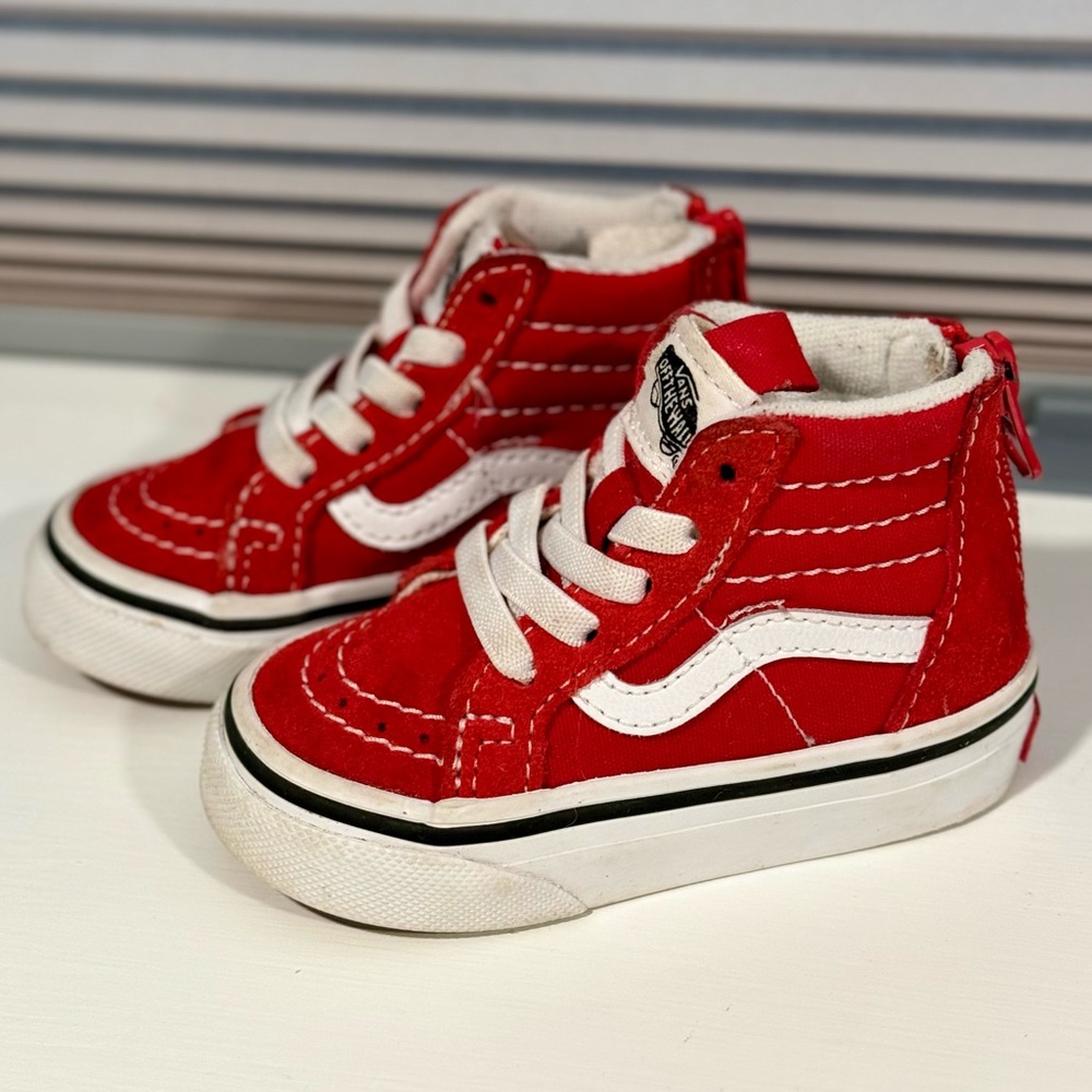Toddler Vans Sk8-Hi Zip Red 4c
